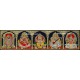 5 Panel Balaji Lakshmi Murugan Ganesha Saraswathi Tanjore Painting 5 Panel Balaji Lakshmi Murugan Ganesha Saraswathi Tanjore Painting