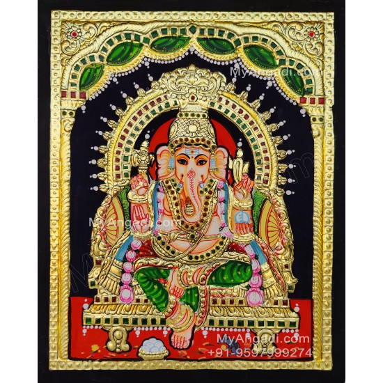 Ganesha Tanjore Painting Ganesha Tanjore Painting