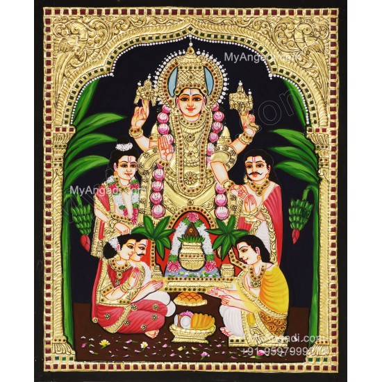 Sathya Narayana Swami Tanjore Painting