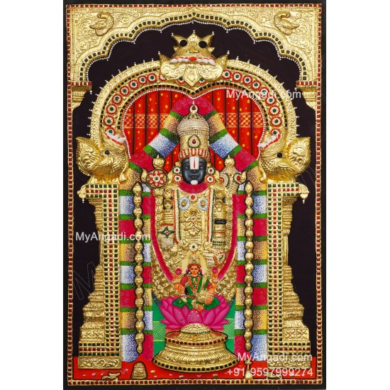 Balaji Lakshmi 3d Tanjore Painting