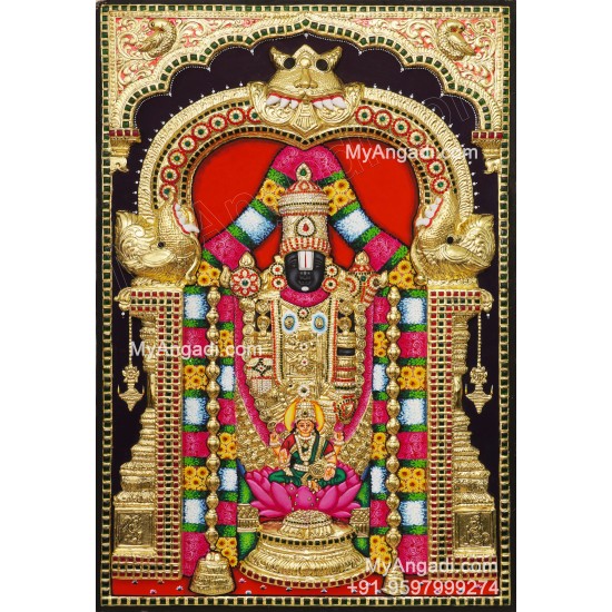 Balaji Lakshmi 3d Tanjore Painting