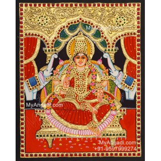 Gajalakshmi Tanjore Painting