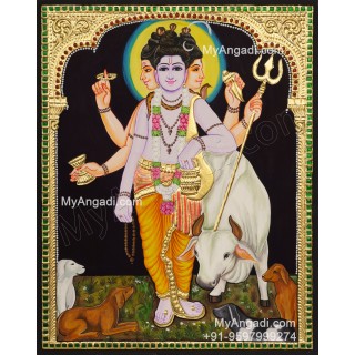 Dattatreya Tanjore Painting, Trinity Tanjore Painting