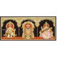 3 Panel Hanuman Balaji  Saraswathi Tanjore Painting