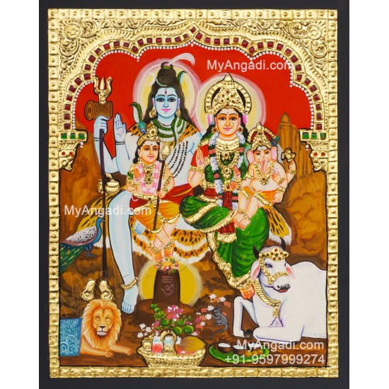 Shiva Family Tanjore Paintings