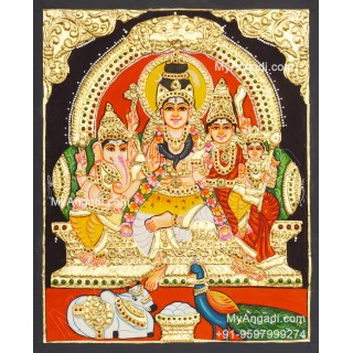 Shiva Family Tanjore Paintings