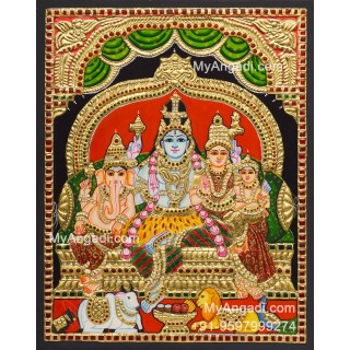 Shiva Family Tanjore Painting