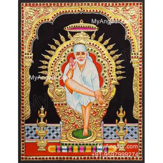 Saibaba Tanjore Painting