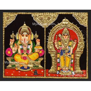 Ganesha Murugar  Tanjore Paintings