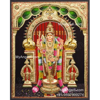 Thiruchendur Murugan 3D Tanjore Painting