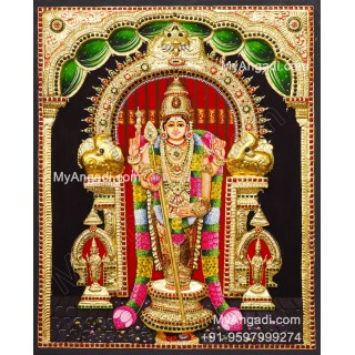 Thiruchendur Murugan 3D Tanjore Painting