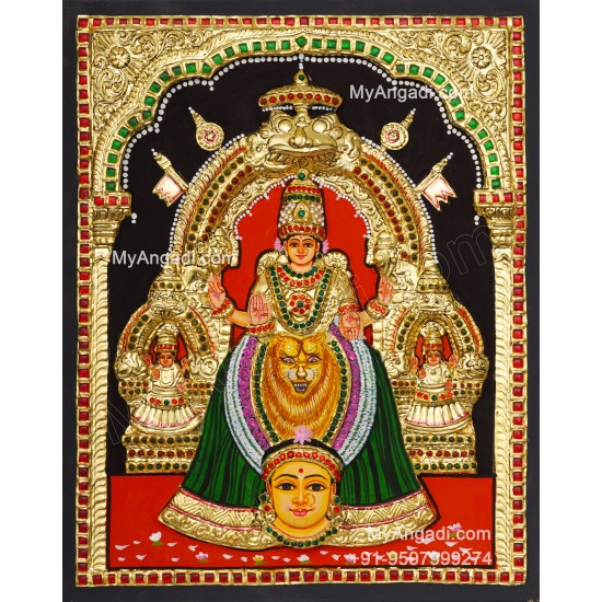 Kollur Mookambikai 3D Tanjore Painting