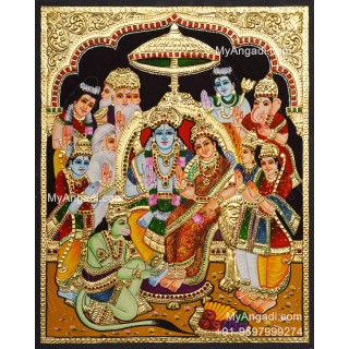 Ramar Pattabhishekam Tanjore Painting