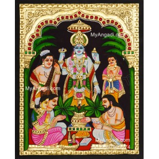 Sathyanarayana Swami Tanjore Painting