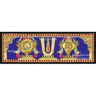 Sangu Chakram Namam Tanjore Painting