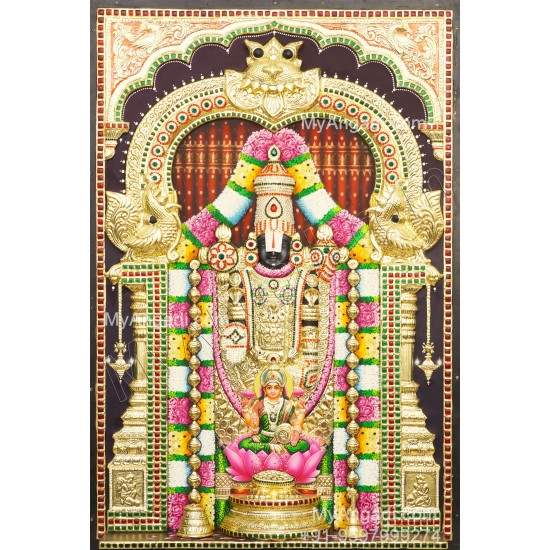 3d Balaji Lakshmi Tanjore Painting