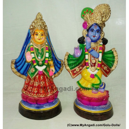 Krishna Radhai Golu Doll / Golu Bommai