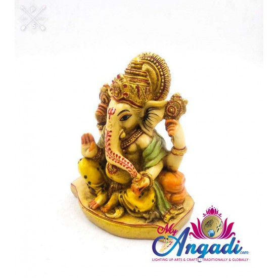 Ganesha Four Handed Resting Statue