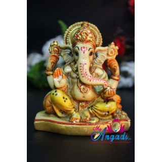 Ganesha Four Handed Resting Statue