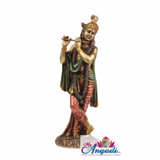 Lord Krishna Metal Finish Statue Lord Krishna Metal Finish Statue