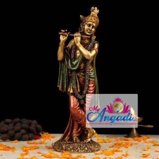 Lord Krishna Metal Statue