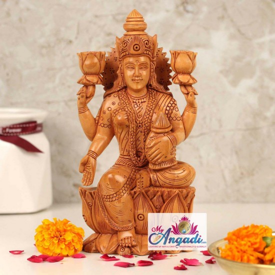 Lakshmi - Wooden Statue