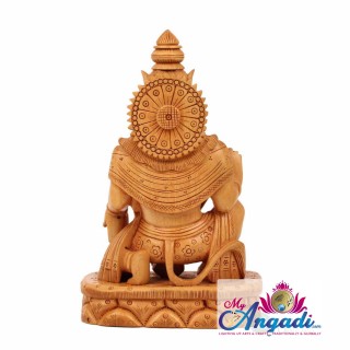 Hanuman Sitting - Wooden Statue