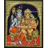 Shiva Family Paarvathi Ganesh Murugan Tanjore Painting