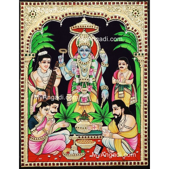 Sathya Narayana Tanjore Painting Sathya Narayana Tanjore Painting