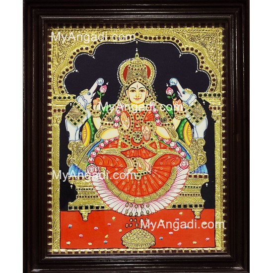 Gaja Lakshmi Tanjore Painting