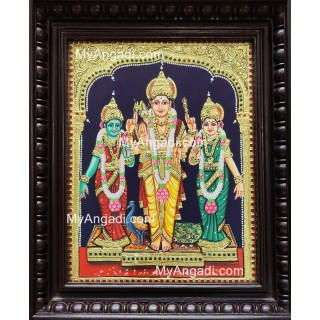 Murugan Valli Deivanai Tanjore Painting