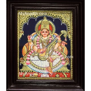 Saraswathi Tanjore Painting