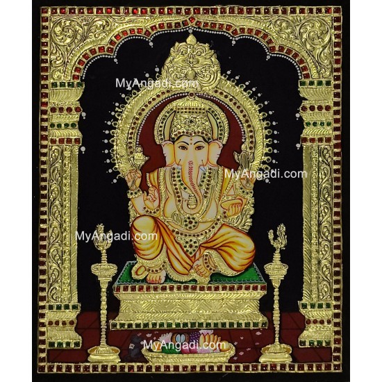 Ganesha Tanjore Painting Ganesha Tanjore Painting