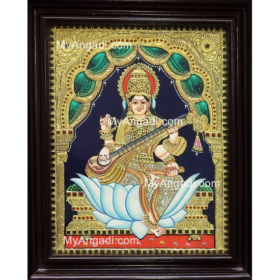 Balaji Ganesha Lakshmi Saraswathi Tanjore Painting