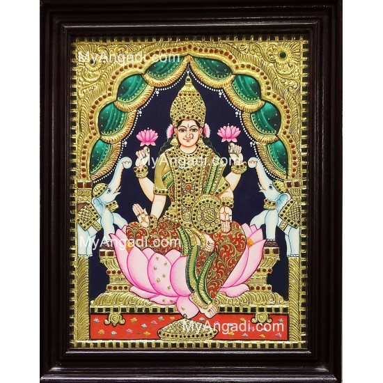 Balaji Ganesha Lakshmi Saraswathi Tanjore Painting