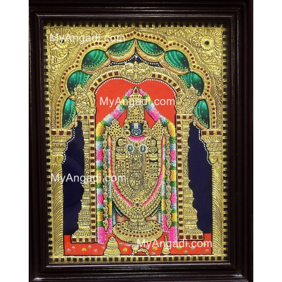 Balaji Ganesha Lakshmi Saraswathi Tanjore Painting