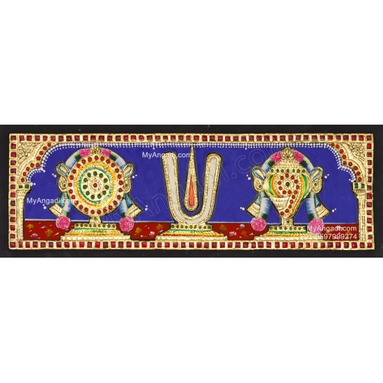 Sangu Chakram Namam Tanjore Painting