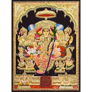 Raja Rajeshwari Tanjore Painting