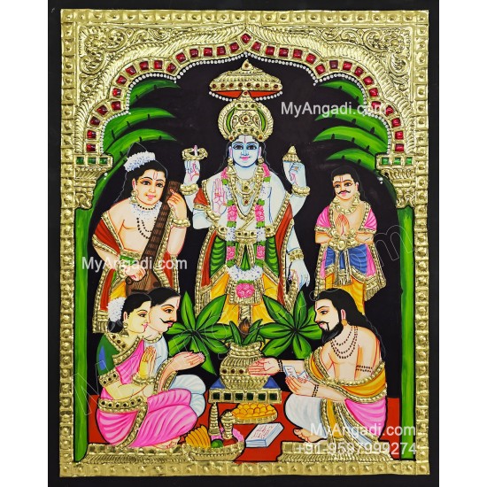 Sathya Narayana Swami Tanjore Painting