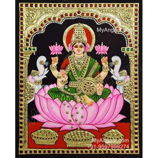 Gajalakshmi Tanjore Painting