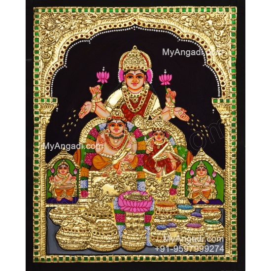 Kubera Lakshmi Tanjore Painting