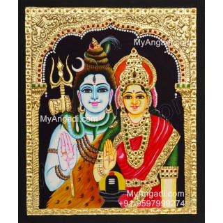 Shivan  Parvathi Tanjore Paintings