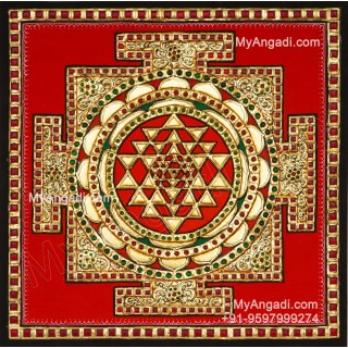 Sri Chakram Tanjore Painting