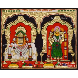 Kadaieshwarar Bangasatchi Thayar Tanjore Painting