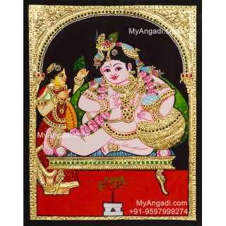 Butter Krishna Tanjore Painting