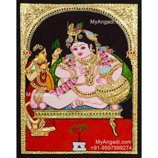 Butter Krishna Tanjore Painting