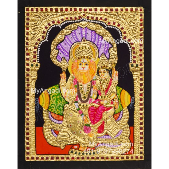 Narasimar Tanjore Painting, Lakshmi Narasimhar Tanjore Painting