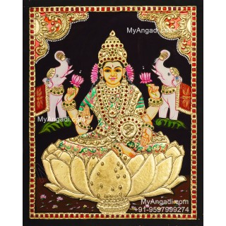 Gajalakshmi Tanjore Painting