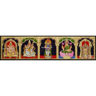 5 Panel  Tanjore Painting