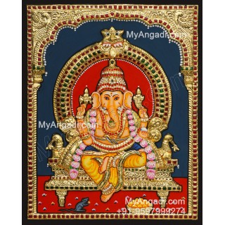 Ganesha 3D Tanjore Painting